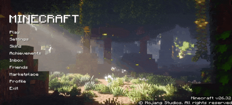 Animated Menu: Minecraft Fireflies Forest — screenshot 1