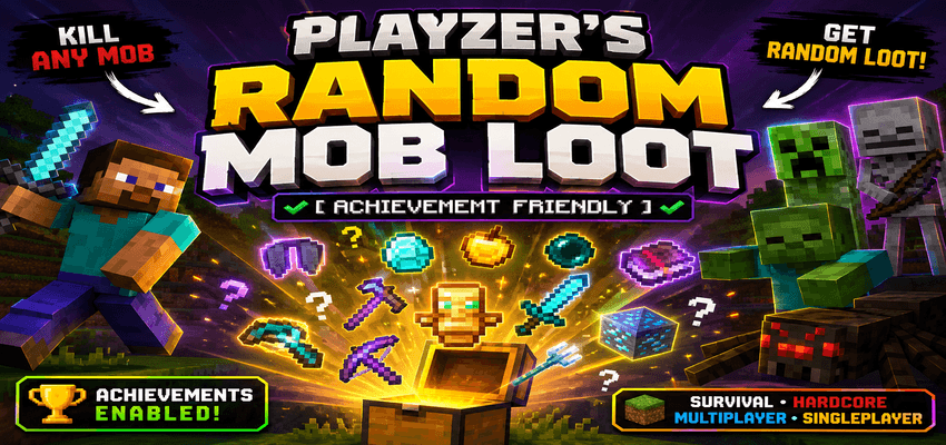PlayZer's Random Mob Loot [Achievement Friendly] — screenshot 1