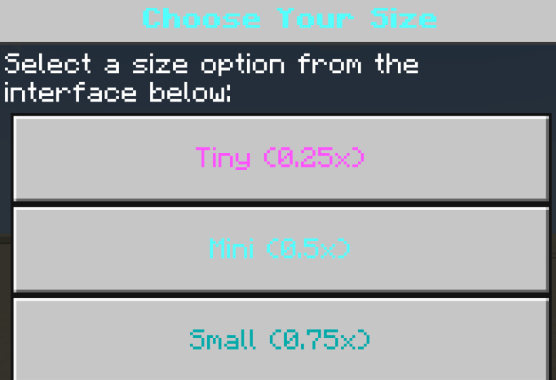 Exotics VERY SIMPLE Size Changer Add-on — screenshot 1