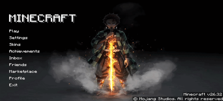 Animated Menu: Tanjiro — Flame Breathing Aura — screenshot 1