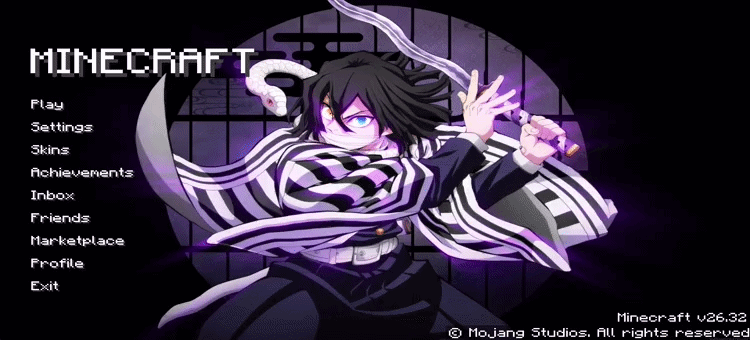 Animated Menu: Obanai Iguro — Serpent Hashira — screenshot 1