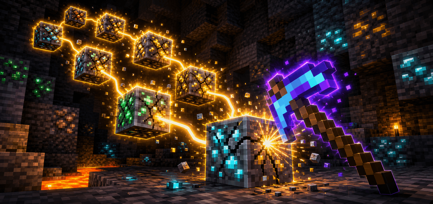 Vein Miner | Sneak Mining | Ores & Logs — screenshot 1