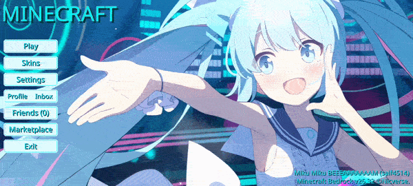 Animated Hatsune Miku UI — screenshot 1