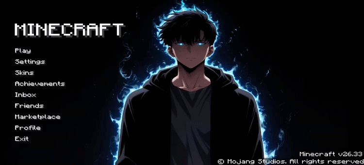 Animated Menu — Sung Jinwoo Shadow Aura — screenshot 1