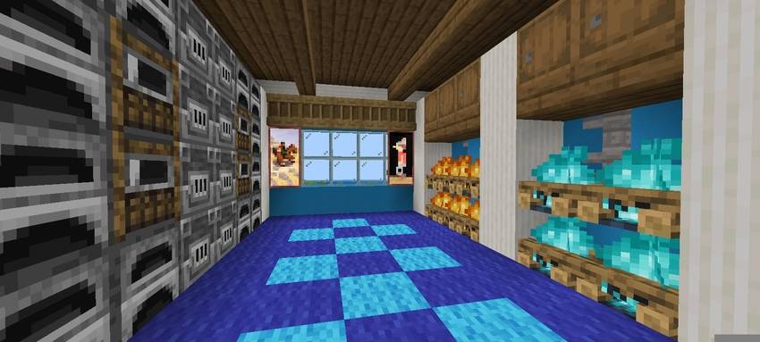 Blue Modern Survival House | Hardcore Survival Starter Base | Achievements Enabled [Bedrock/PE] — screenshot 2