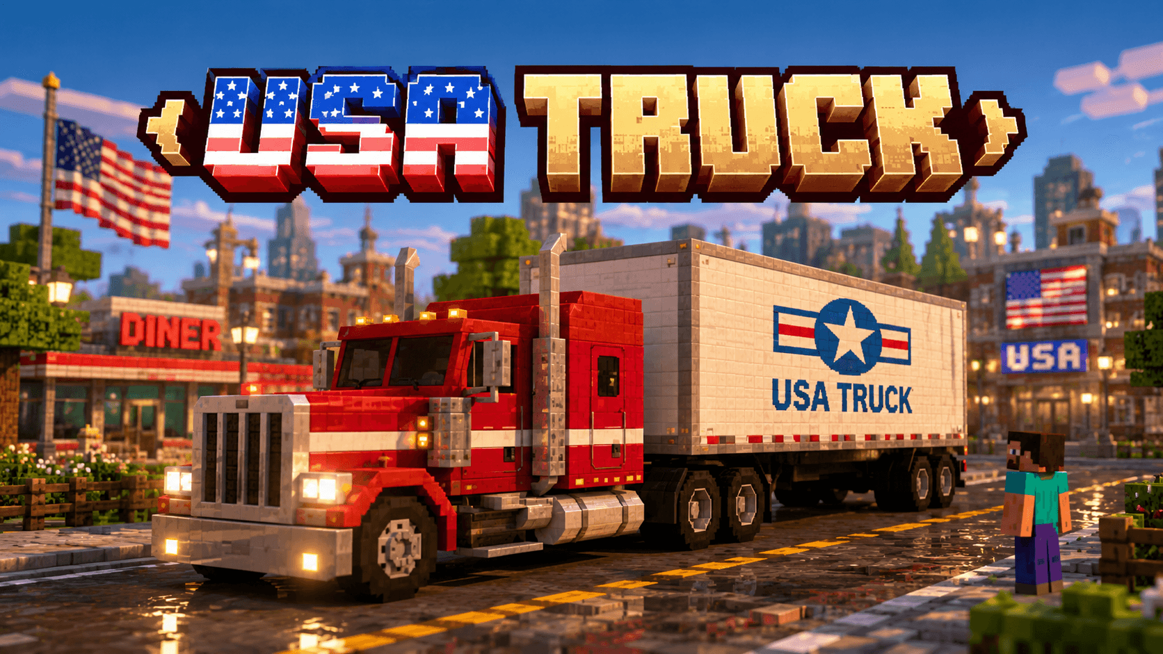 USA Truck With Trailer — screenshot 1