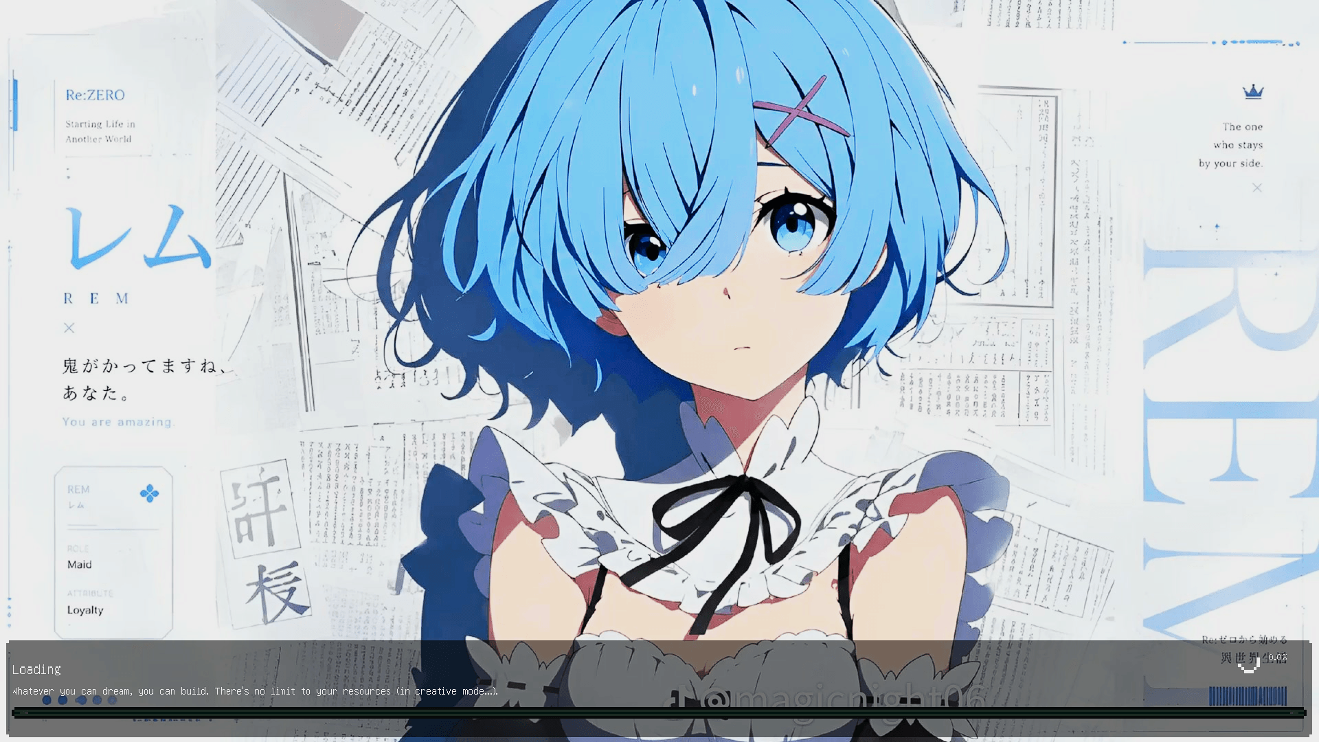 Animated Menu: Rem UI [Re: Zero] | Anime Girl UI — screenshot 2
