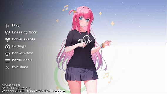 Animated Menu: Hitori Goto UI | Anime Girl UI — screenshot 1