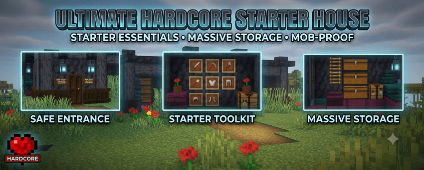 Hardcore Survival Starter House - 2 | Achievements On — screenshot 1