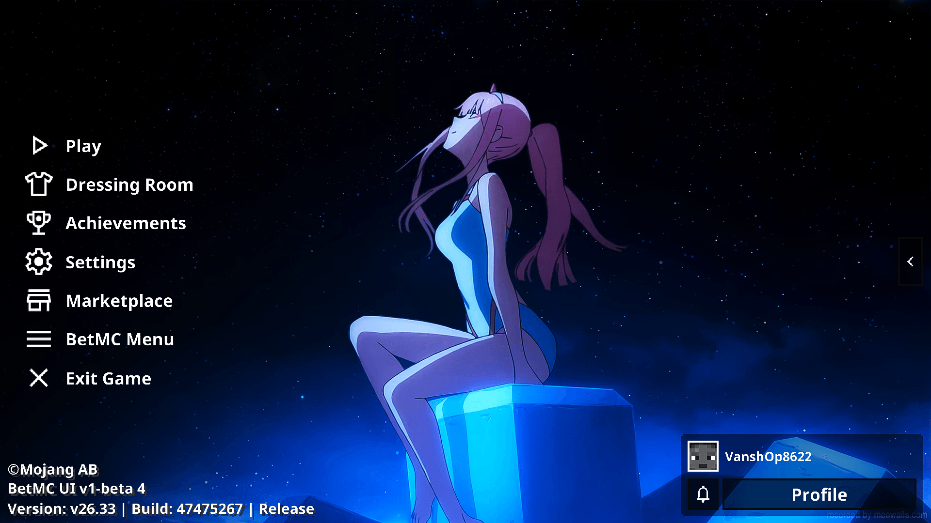 Animated Menu: Zero Two UI | Anime Girl UI — screenshot 4