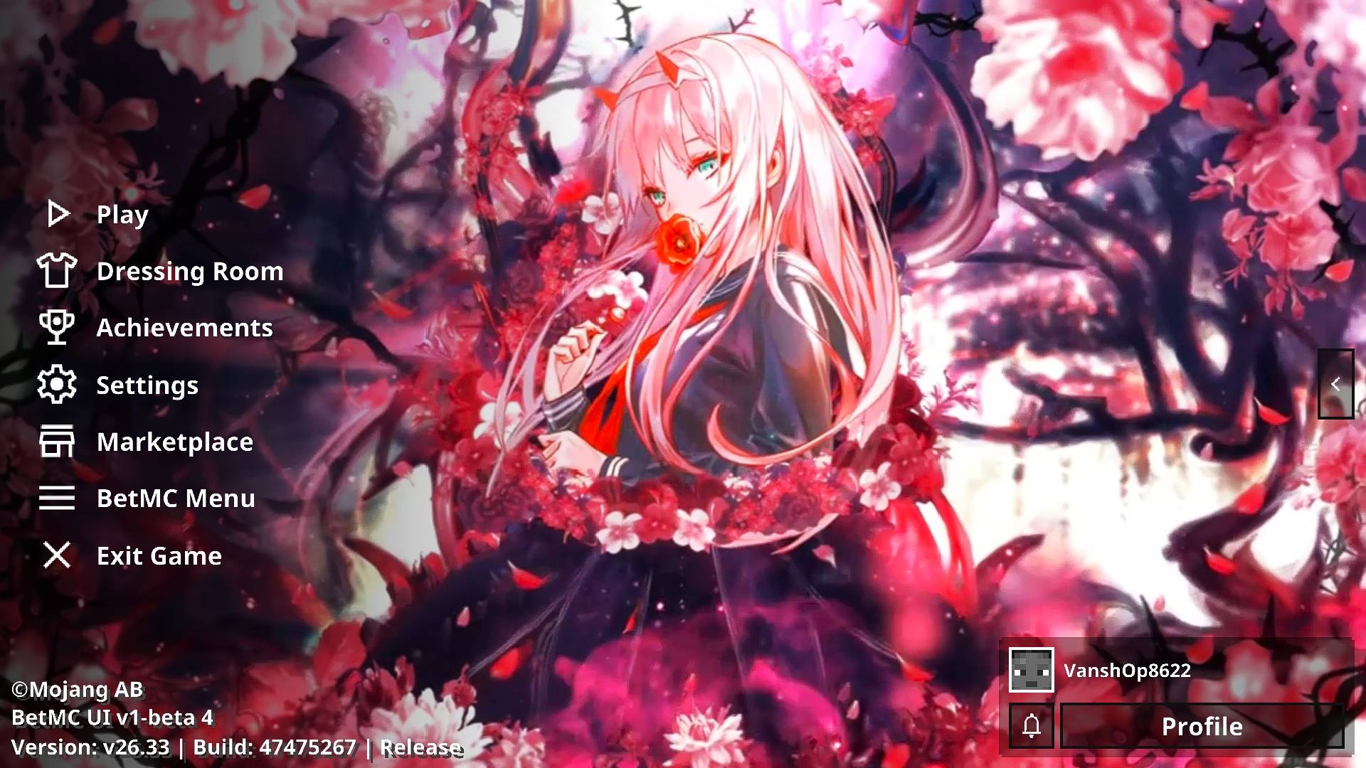 Animated Menu: Zero Two UI | Anime Girl UI — screenshot 5