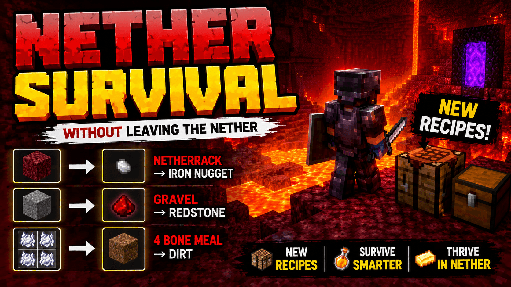 Nether Survival - Without Leaving The Nether New Recepies — screenshot 1