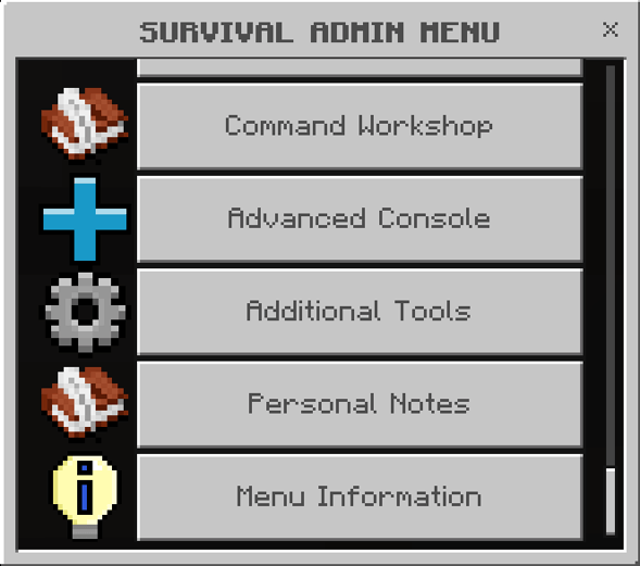 Survival Admin Menu (Achievements Friendly) — screenshot 8