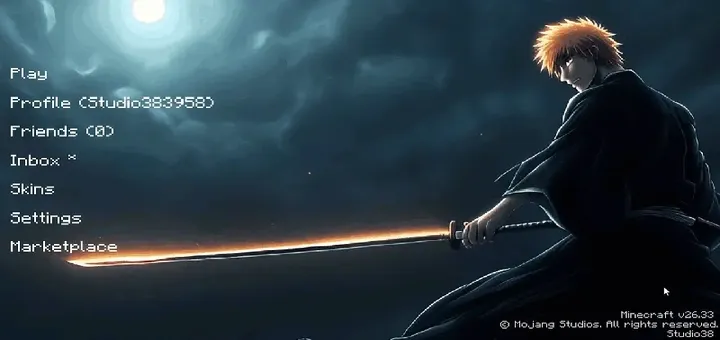 Animated Menu - Ichigo Kurosaki Blazing Katana — screenshot 1