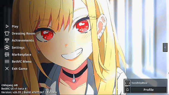 Animated Menu: Marin Kitagawa UI | Anime Girl UI — screenshot 1