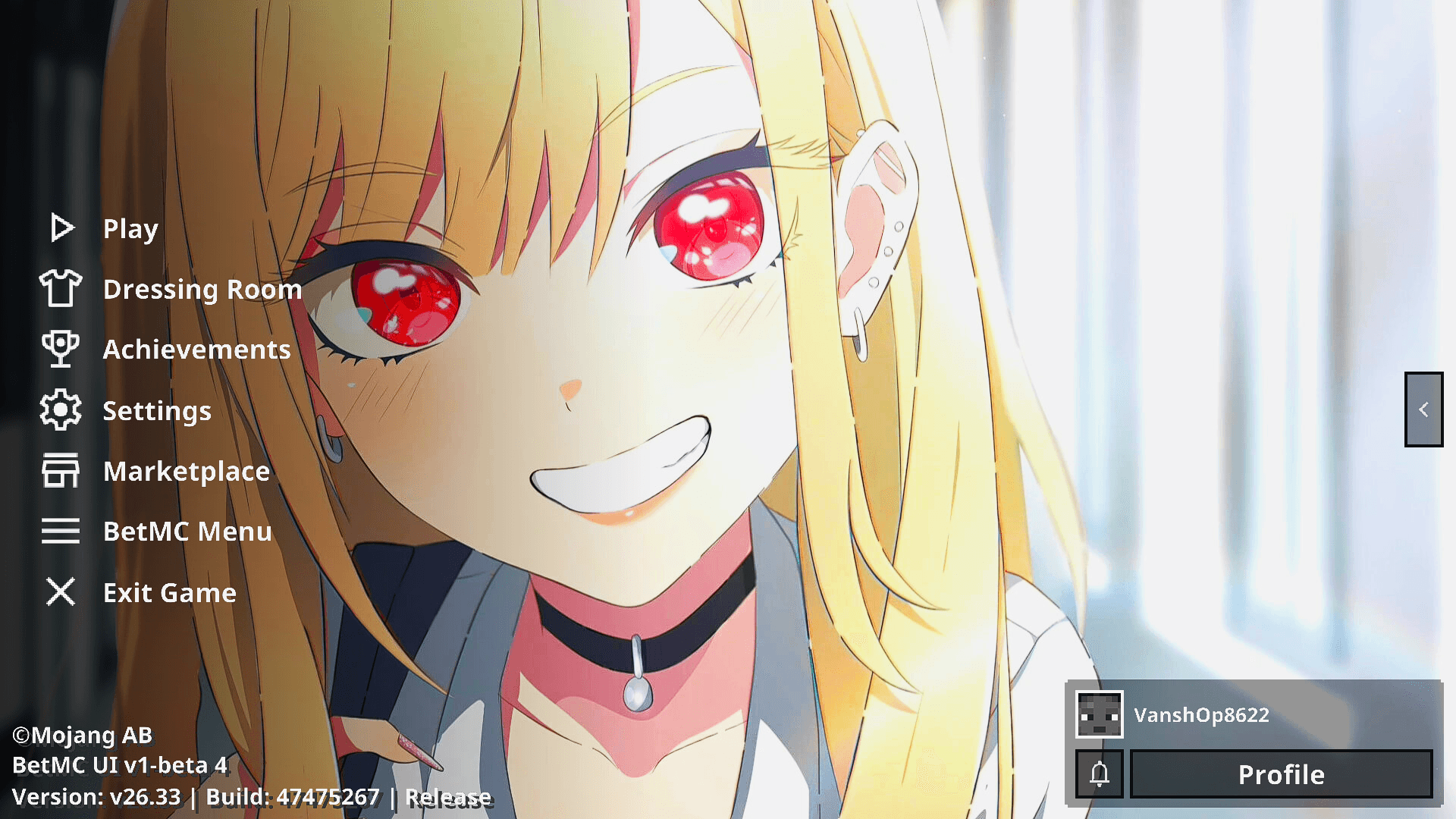 Animated Menu: Marin Kitagawa UI | Anime Girl UI — screenshot 3