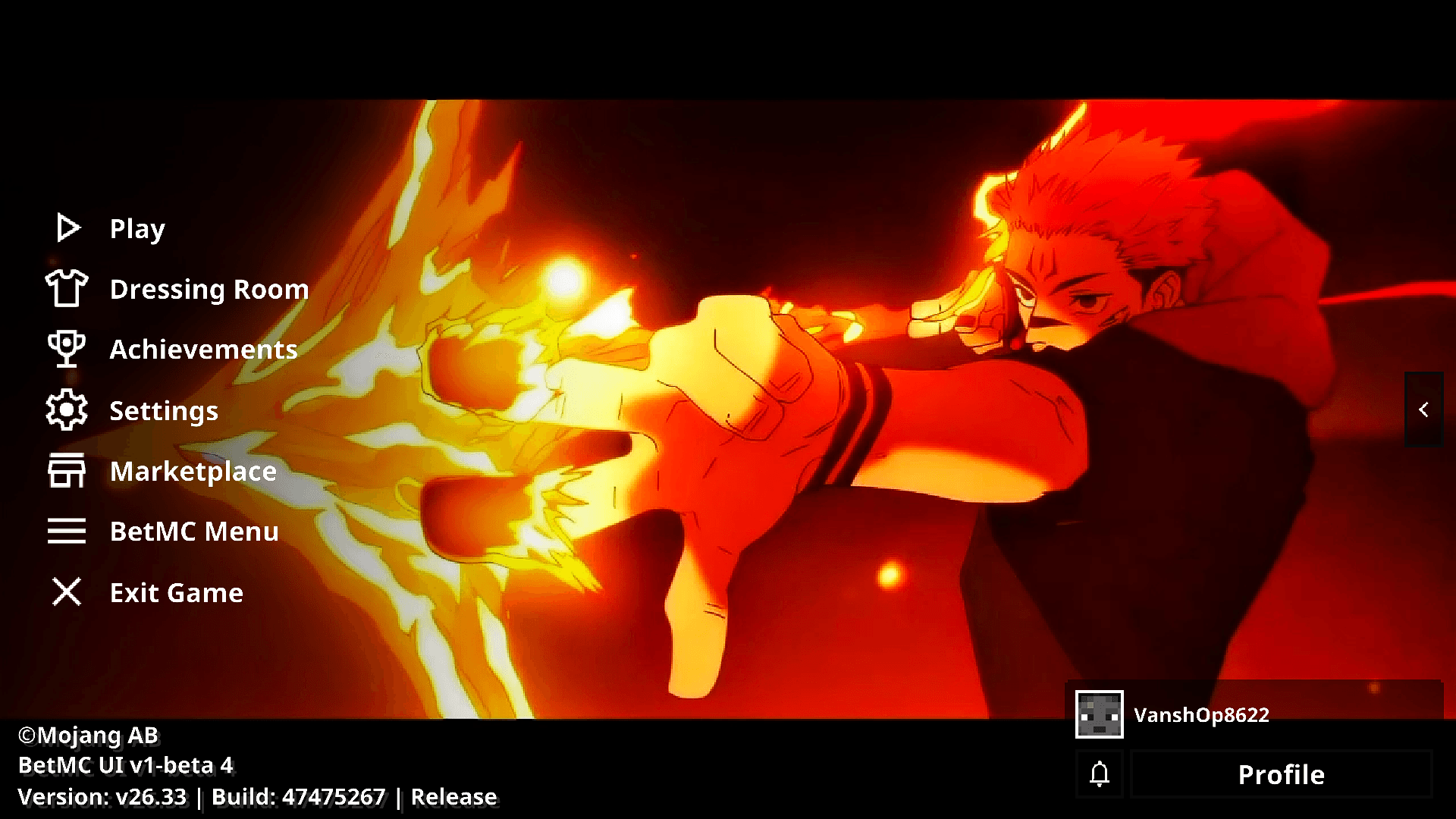 Animated Menu: Sukuna From JJK UI | Anime Boy UI — screenshot 3