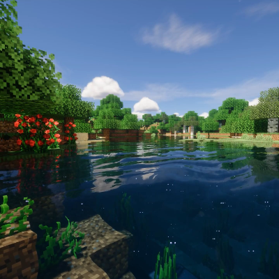 Animated Menu: Minecraft Shaders Crystal Lake