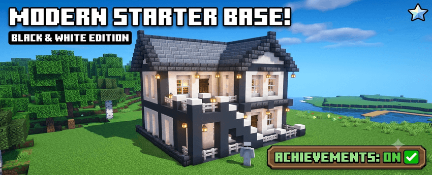 Black & White Modern Starter House (Achievements On) — screenshot 1