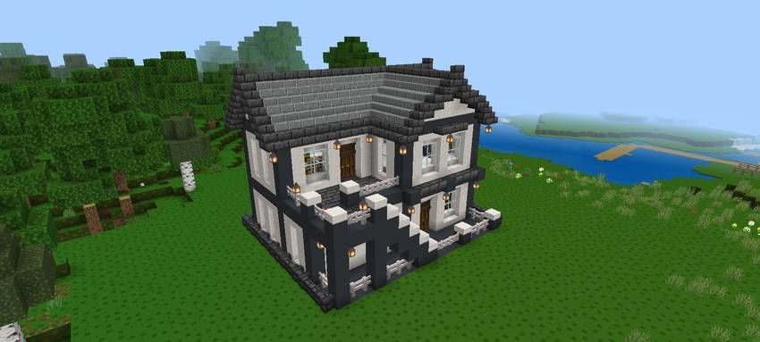 Black & White Modern Starter House (Achievements On) — screenshot 2