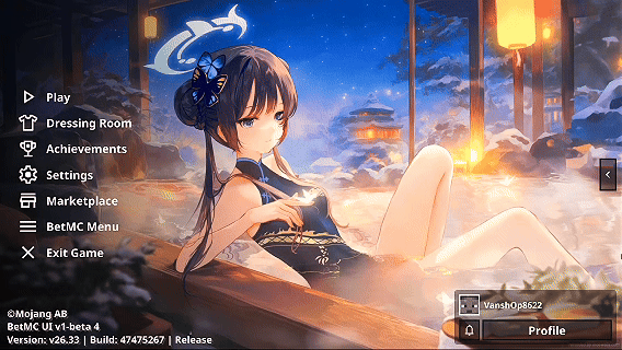 Animated Menu: Ryuuge Kisaki UI | Anime Girl UI — screenshot 1