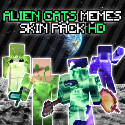 Alien cats memes skin pack HD +10