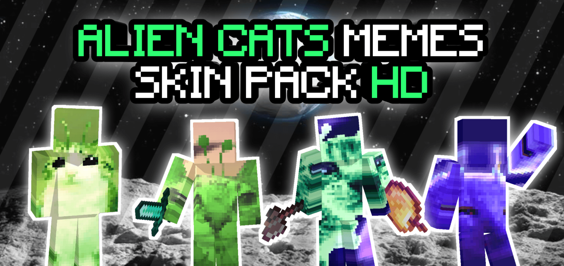 Alien cats memes skin pack HD +10 — screenshot 1