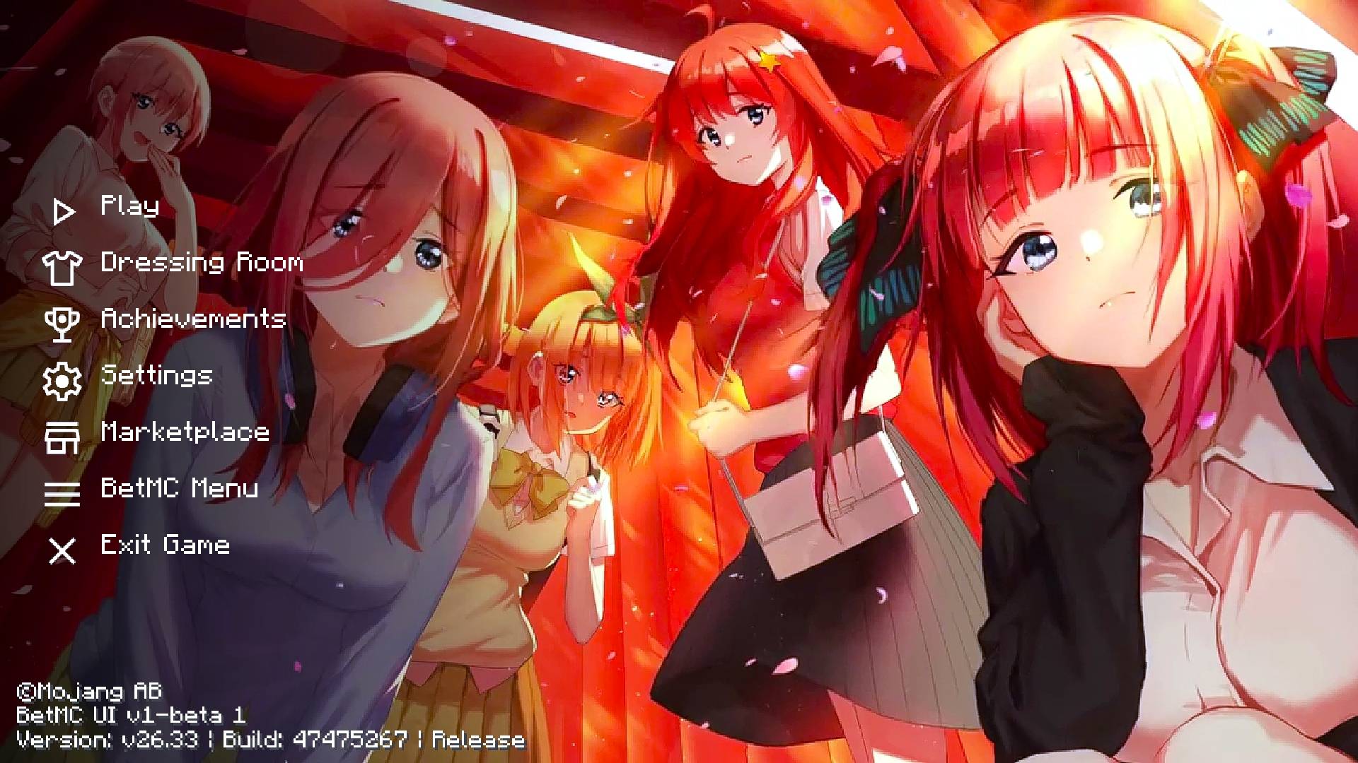 Animated Menu: The Quintessential Quintuplets UI | Anime Girl UI — screenshot 3