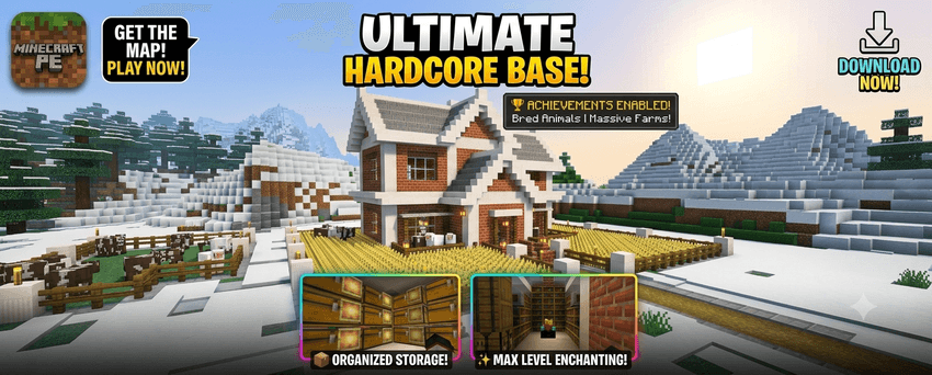 Cozy Winter Base | Hardcore Survival World (Achievements Enabled) — screenshot 1