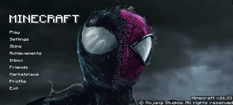 Animated Menu: Symbiote Spider Man Dark Transformation — screenshot 1