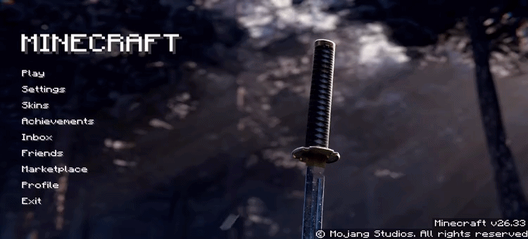 Animated Menu: Silent Katana Forest Samurai — screenshot 1