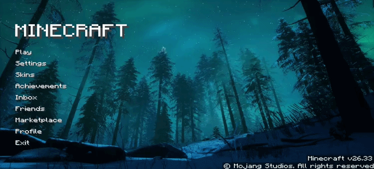 Animated Menu: Aurora Forest Night — screenshot 1