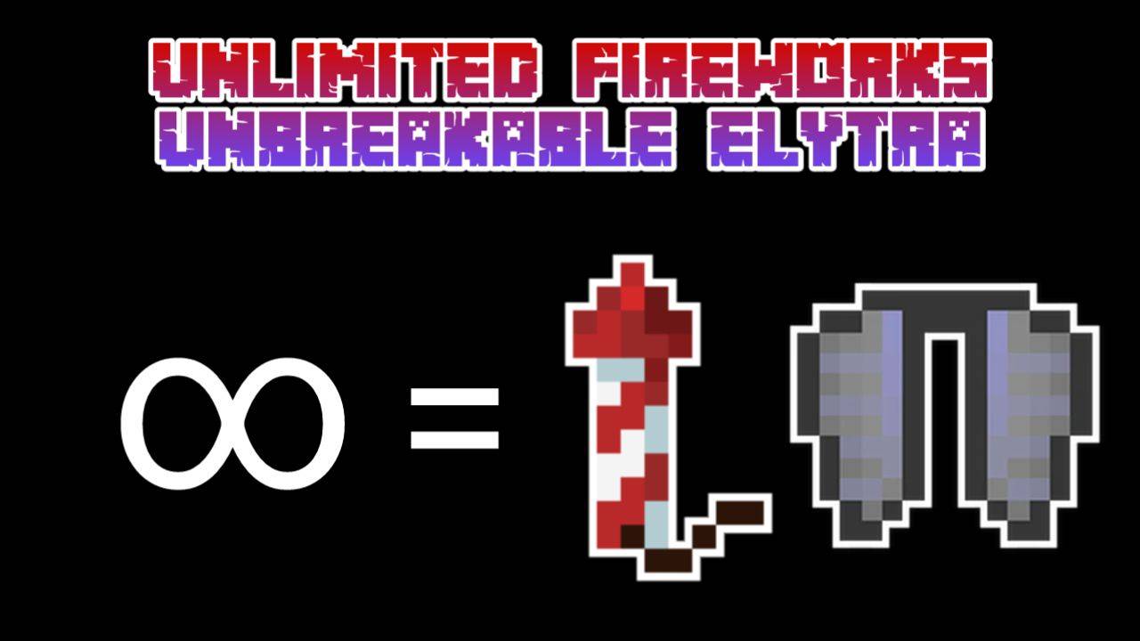 Unlimited Fireworks & Unbreakable Elytra — screenshot 1