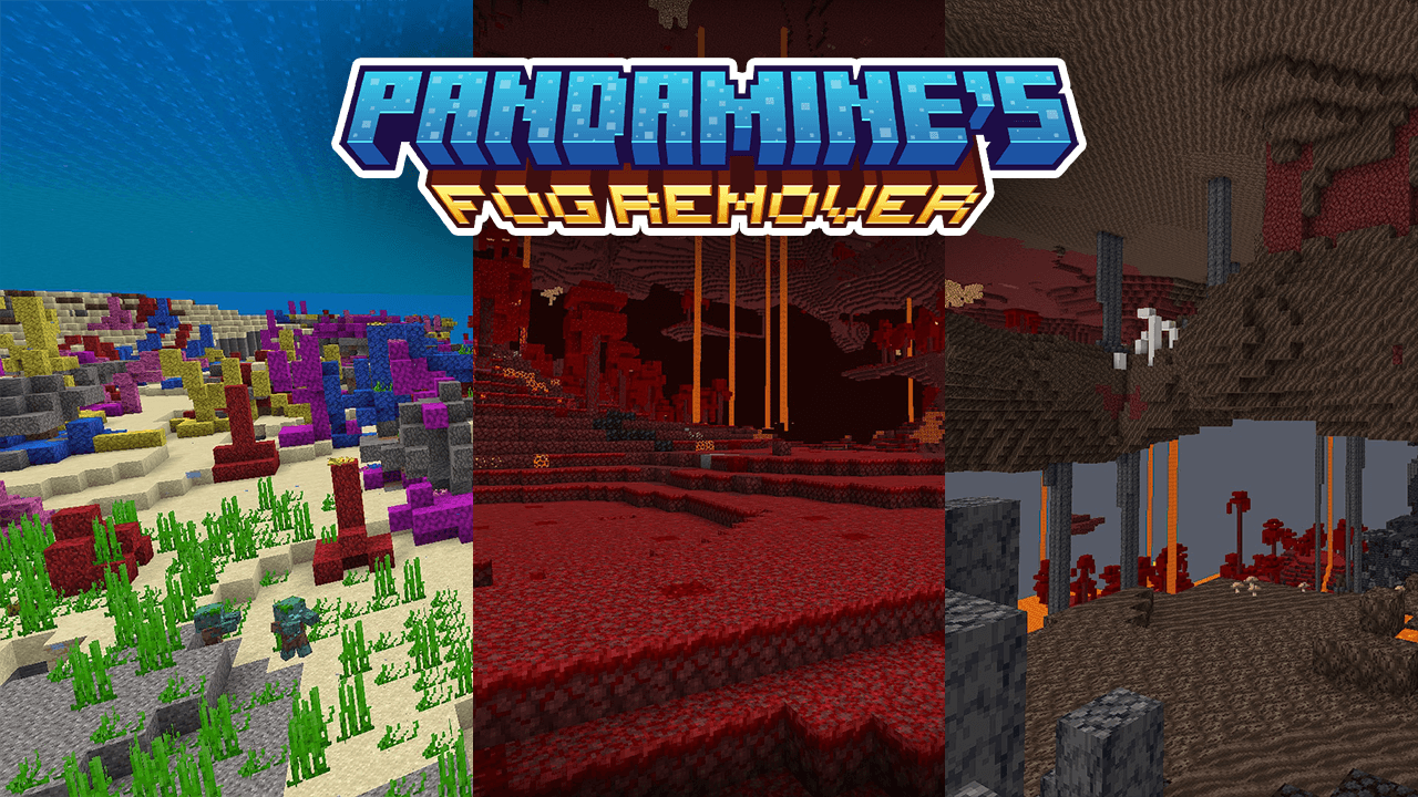 PandaMine's Fog Remover - No Fog (No Lava Fog, No Water Fog, No Powder Snow Fog, No Nether Particles) — screenshot 1