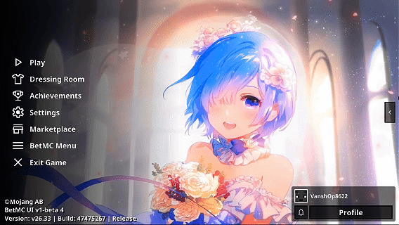 Animated Menu: Rem UI 2 | Anime Girl UI — screenshot 1