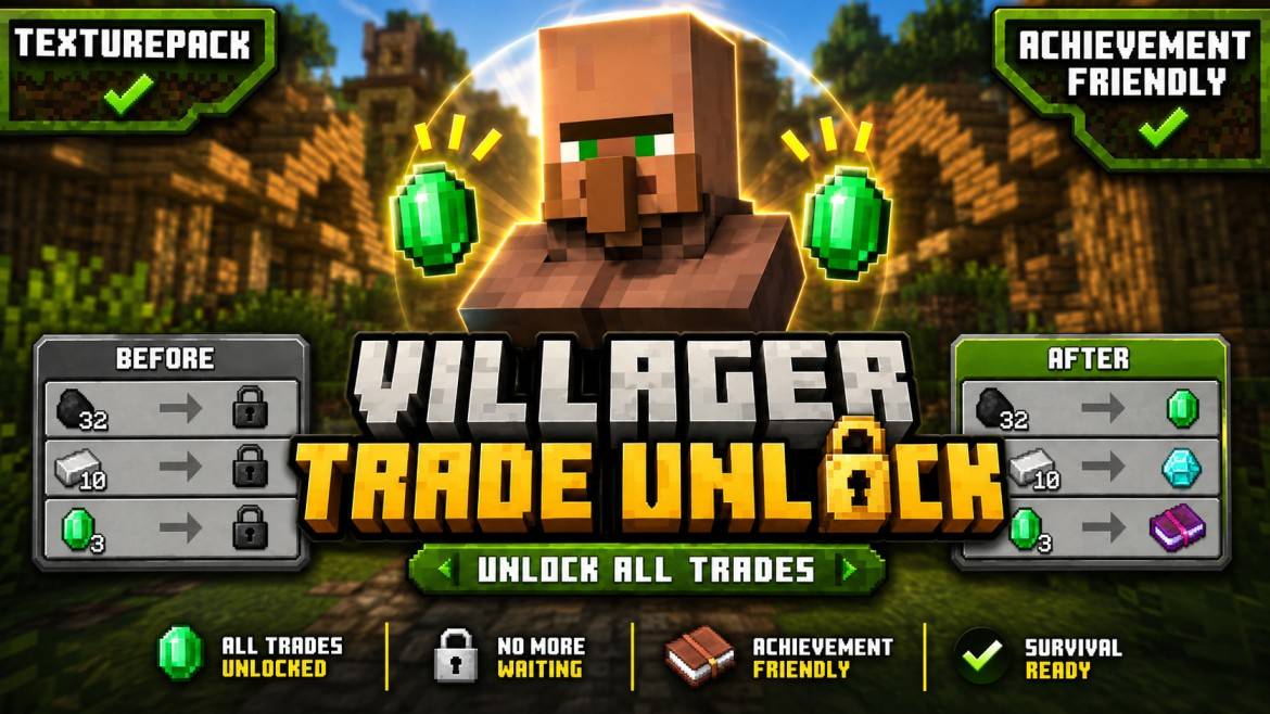 Villager Trade Unlock 🔓 — screenshot 1