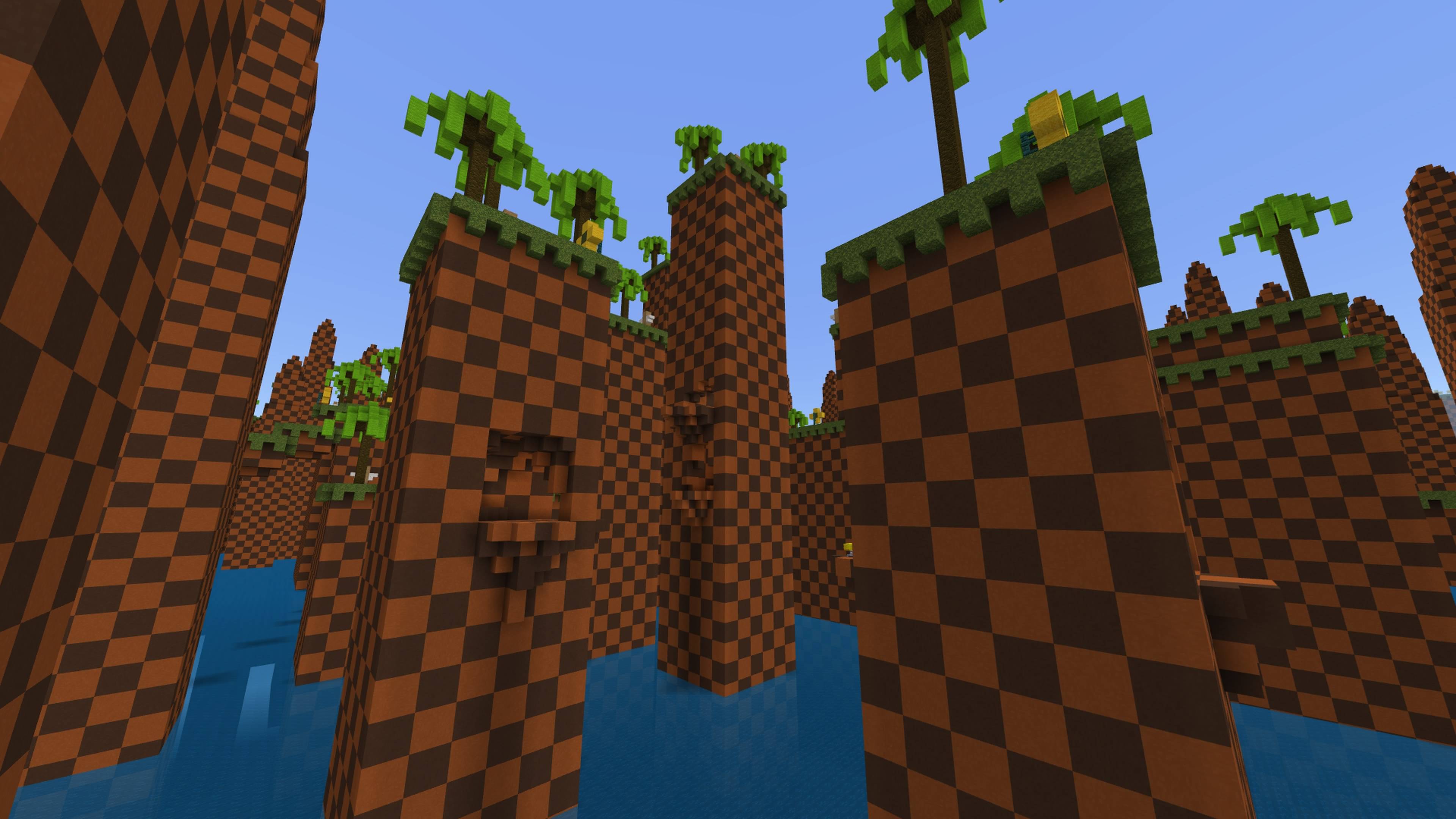 Sonic's Green Hill Zone in Minecraft. — screenshot 2