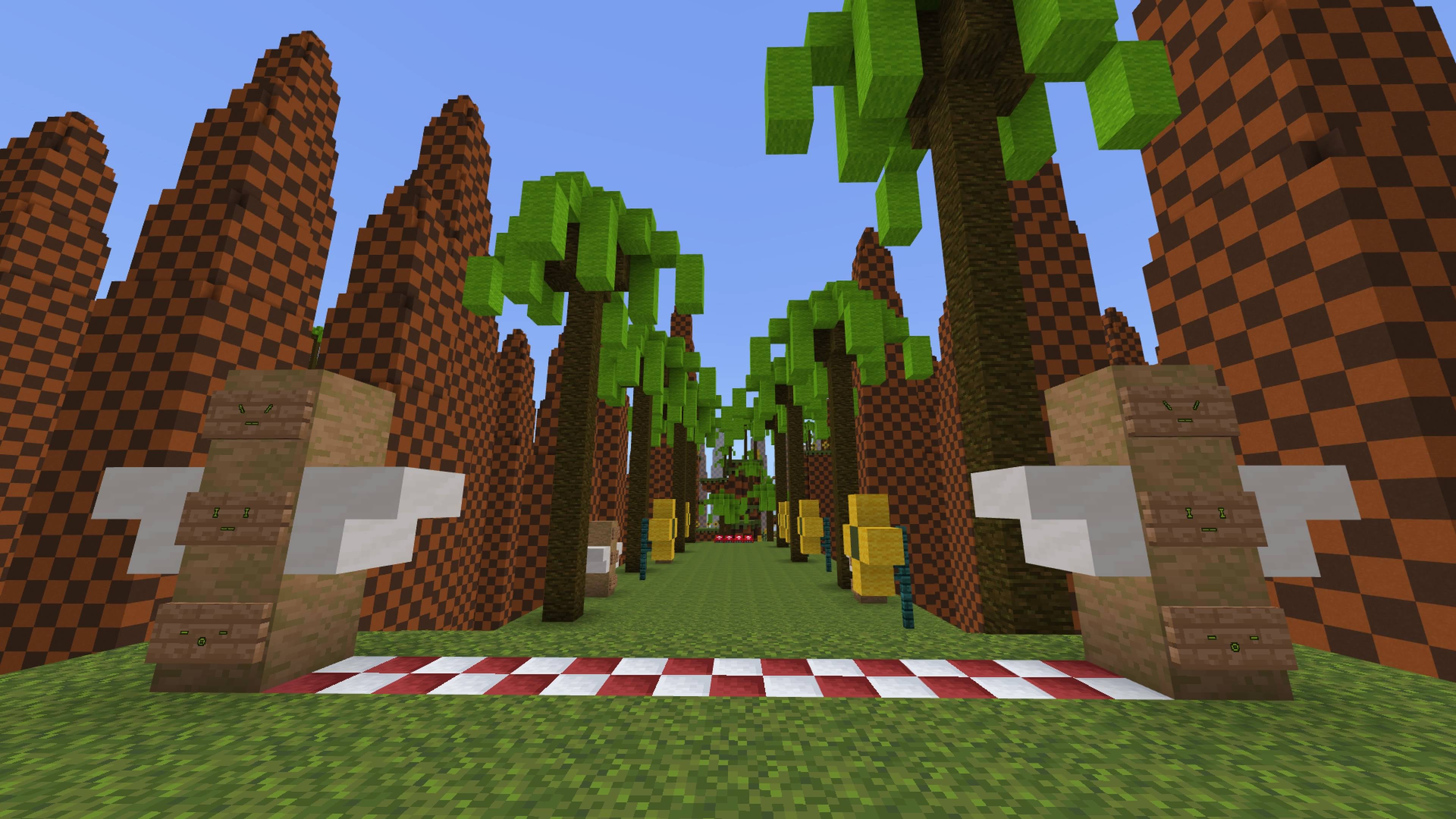 Sonic's Green Hill Zone in Minecraft. — screenshot 3