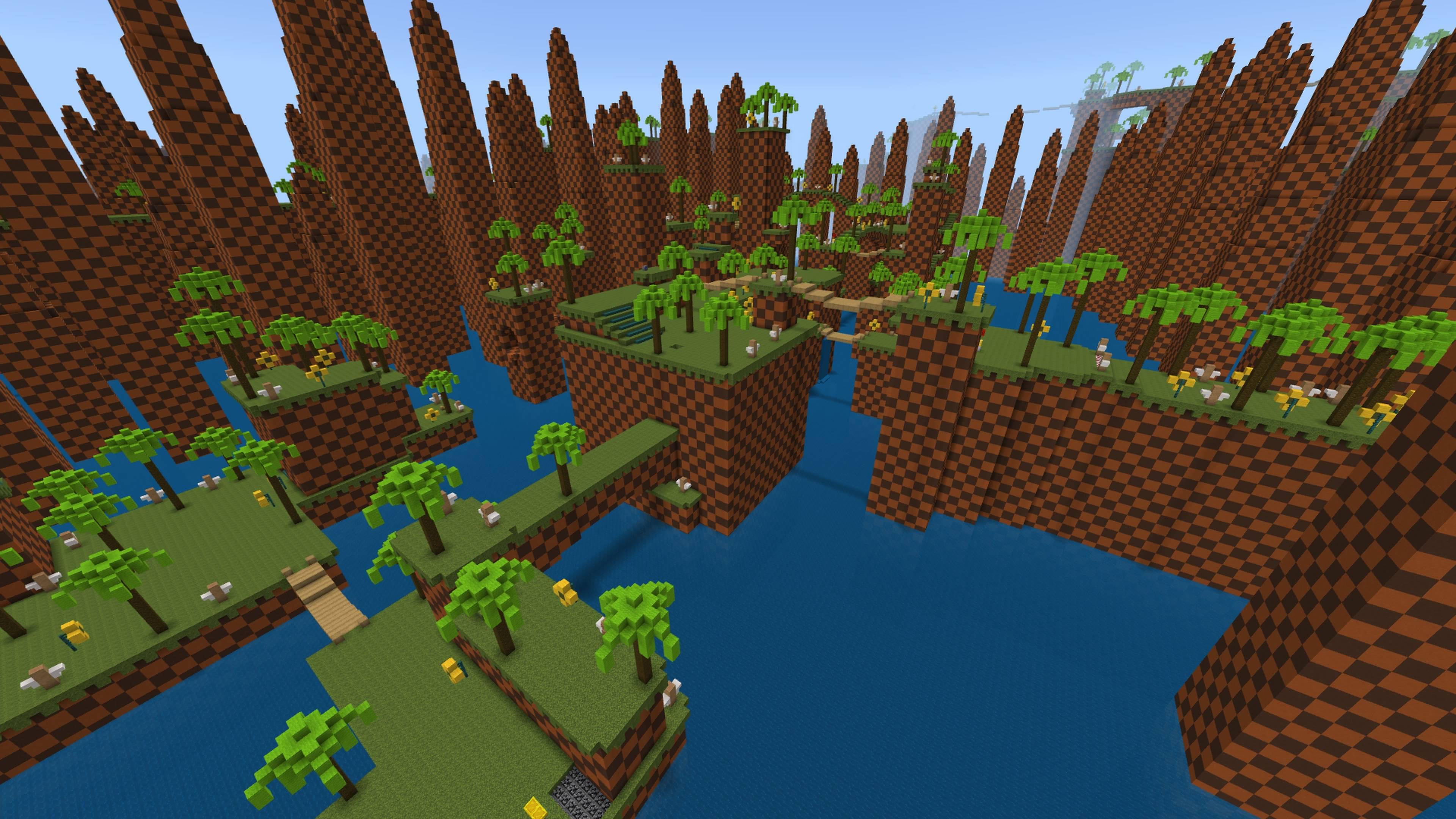 Sonic's Green Hill Zone in Minecraft. — screenshot 4