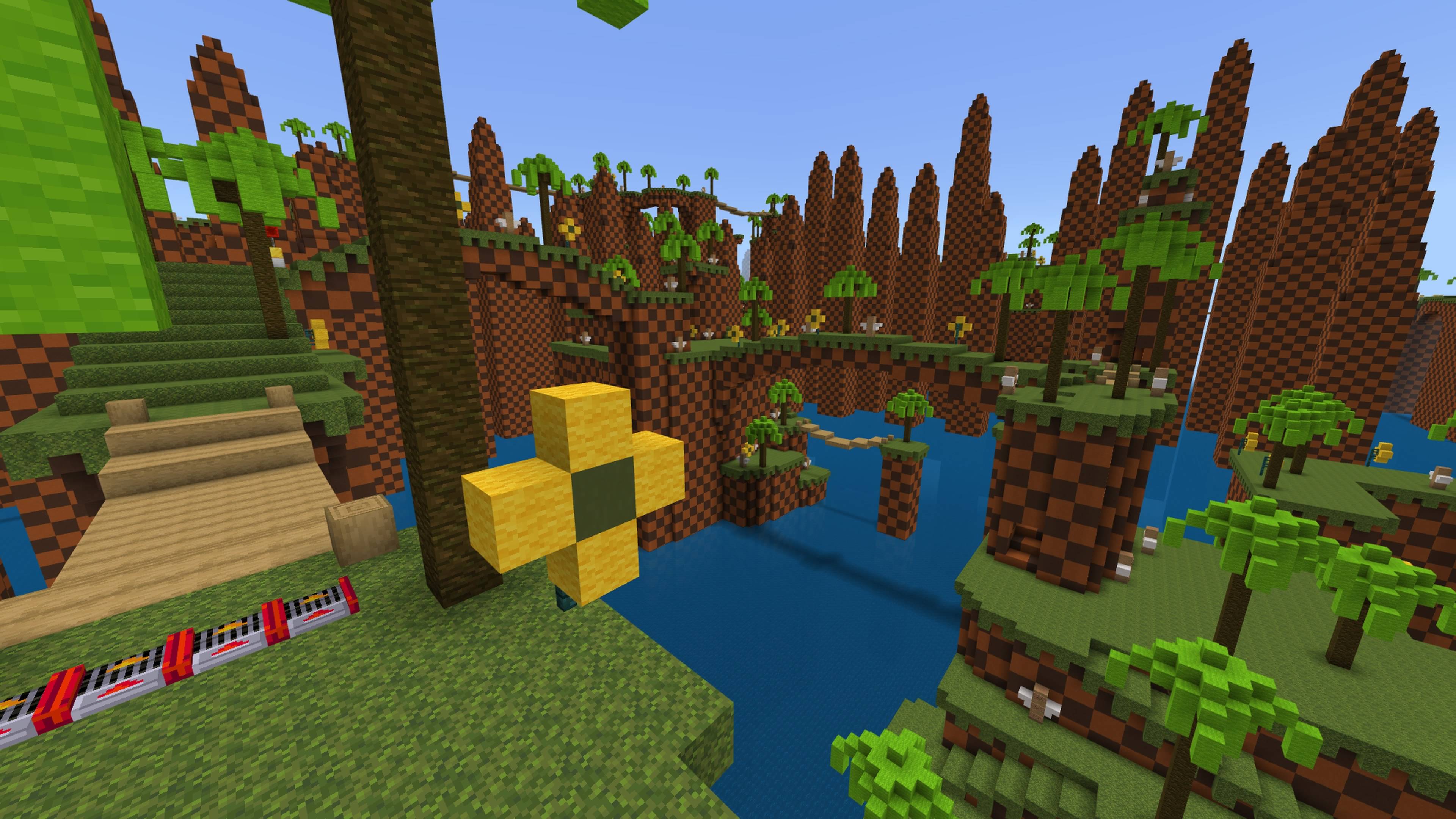 Sonic's Green Hill Zone in Minecraft. — screenshot 6