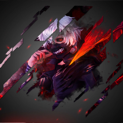 Animated Menu: Tokyo Ghoul Kaneki Mask Red Aura