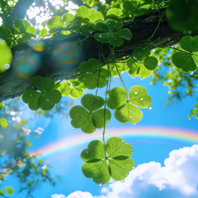 Animated Menu: Lucky Four Leaf Clover