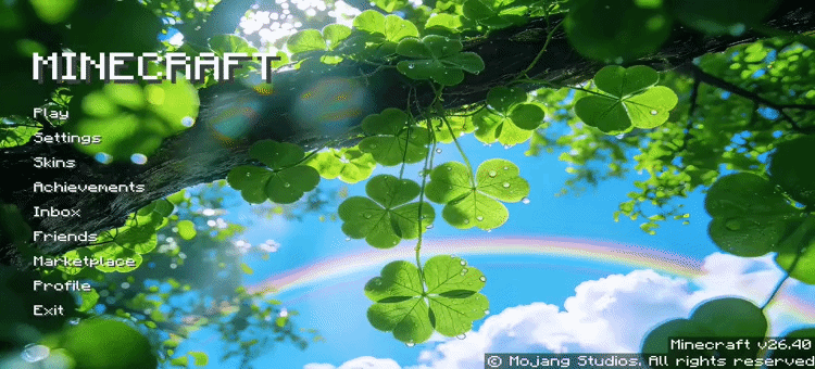 Animated Menu: Lucky Four Leaf Clover — screenshot 1