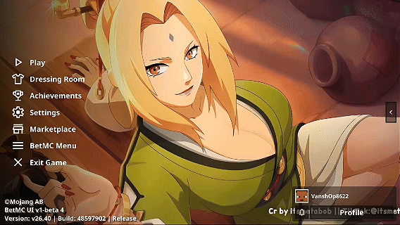 Animated Menu: Tsunade UI | Anime Girl UI — screenshot 1