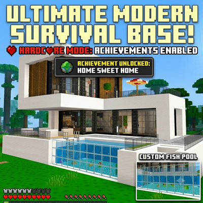 Modern Starter House - Hardcore Survival World [Achievements Enabled]