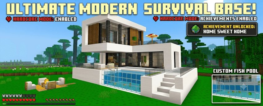 Modern Starter House - Hardcore Survival World [Achievements Enabled] — screenshot 1
