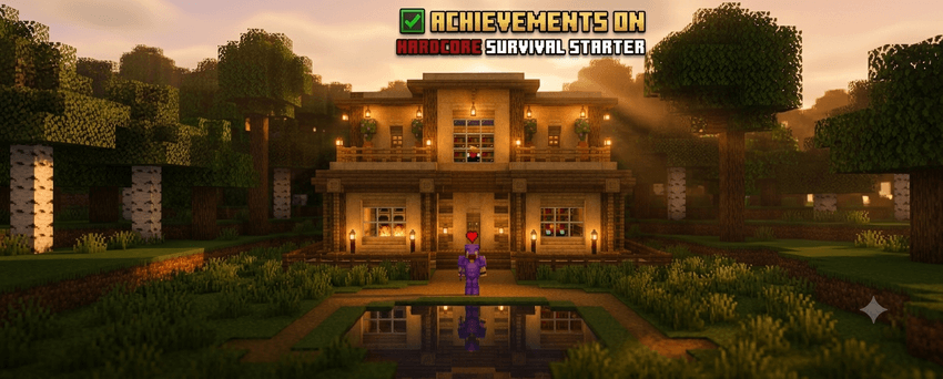 Ultimate Hardcore Survival House | Starter Mansion (Achievements ON) — screenshot 1