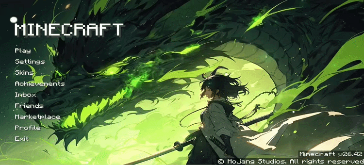 Animated Menu: Fantasy Anime Girl Emerald Leviathan — screenshot 1