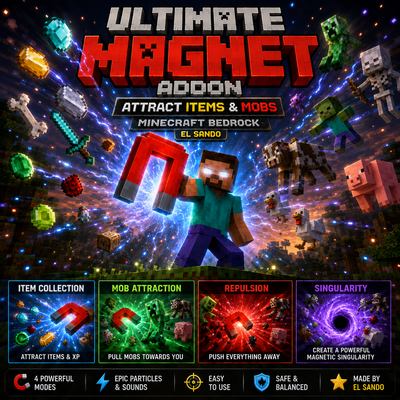 Ultimate Magnet Addon | Attract Items & Mobs | EL SANDO