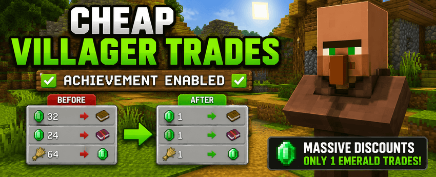 Cheap Villager Trades – Achievement Enabled — screenshot 1